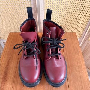 Dr. Martens Burgundy Combat Boots